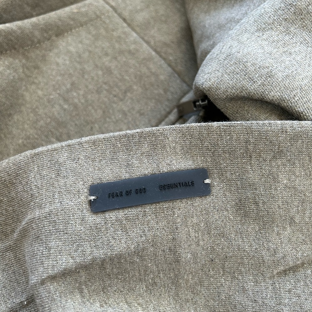 AUTHENTIC Fear of God Essentials Classic Full Zip Hoodie Homestead Heather SS25 - Picture 6 of 11